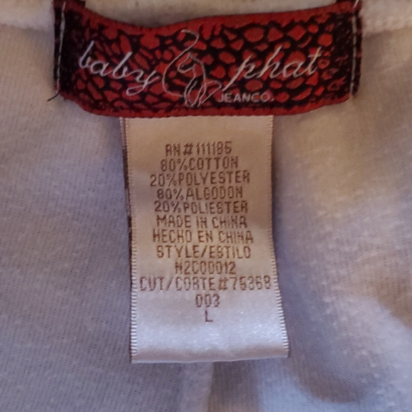 Baby Phat White/Blue Hooded Top And Pants with Gold Accents - Picture 3 of 6